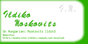 ildiko moskovits business card